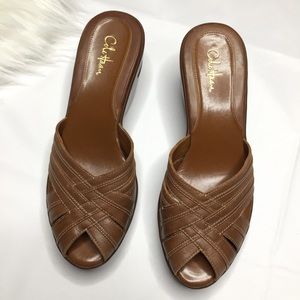 Cole Haan wedge slide sandals